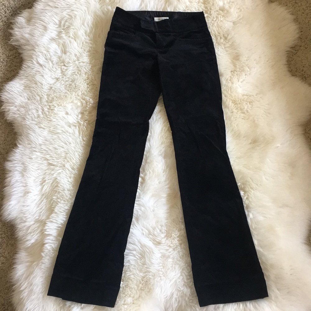 Banana Republic Black Velvet Pants Stretchy 2L